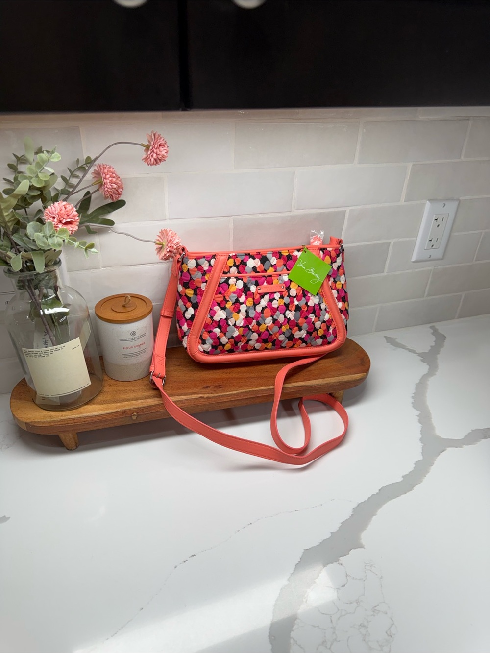 Vera Bradley Trimmed Trapeze Crossbody Pixie Confetti *Retired Pattern* NWT